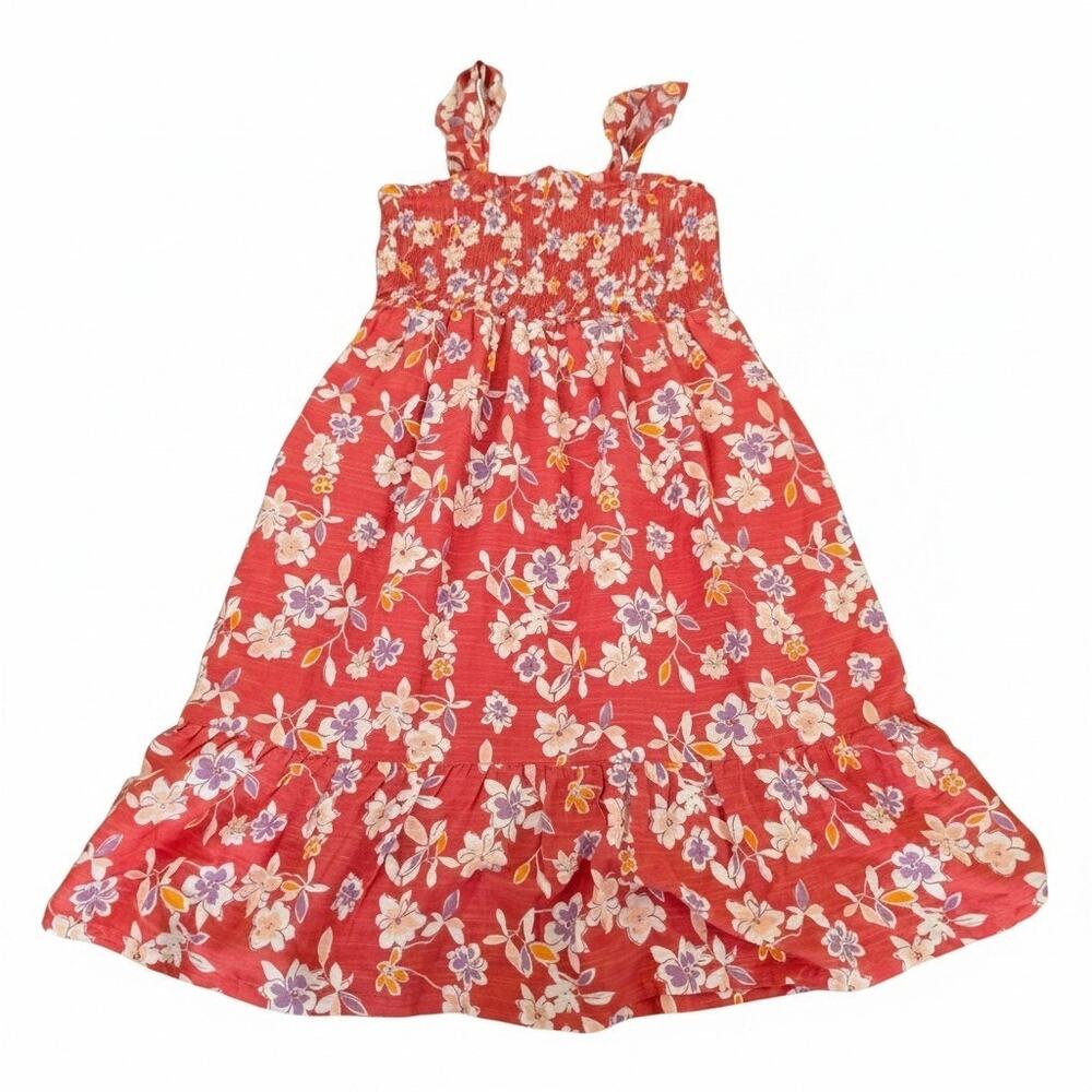GAP Kids Girl's Size Medium Floral Print Ruffle Hem Lined Sundress NWT